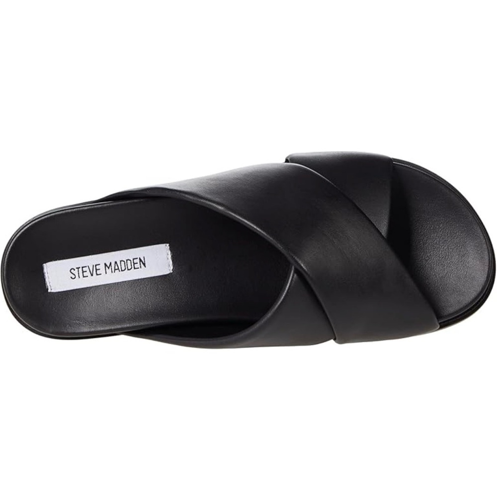 Steve Madden Black Slide Sandals